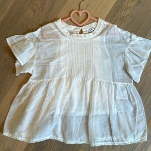 Girls mayoral white blouse, EUC, size 14, tank liner included